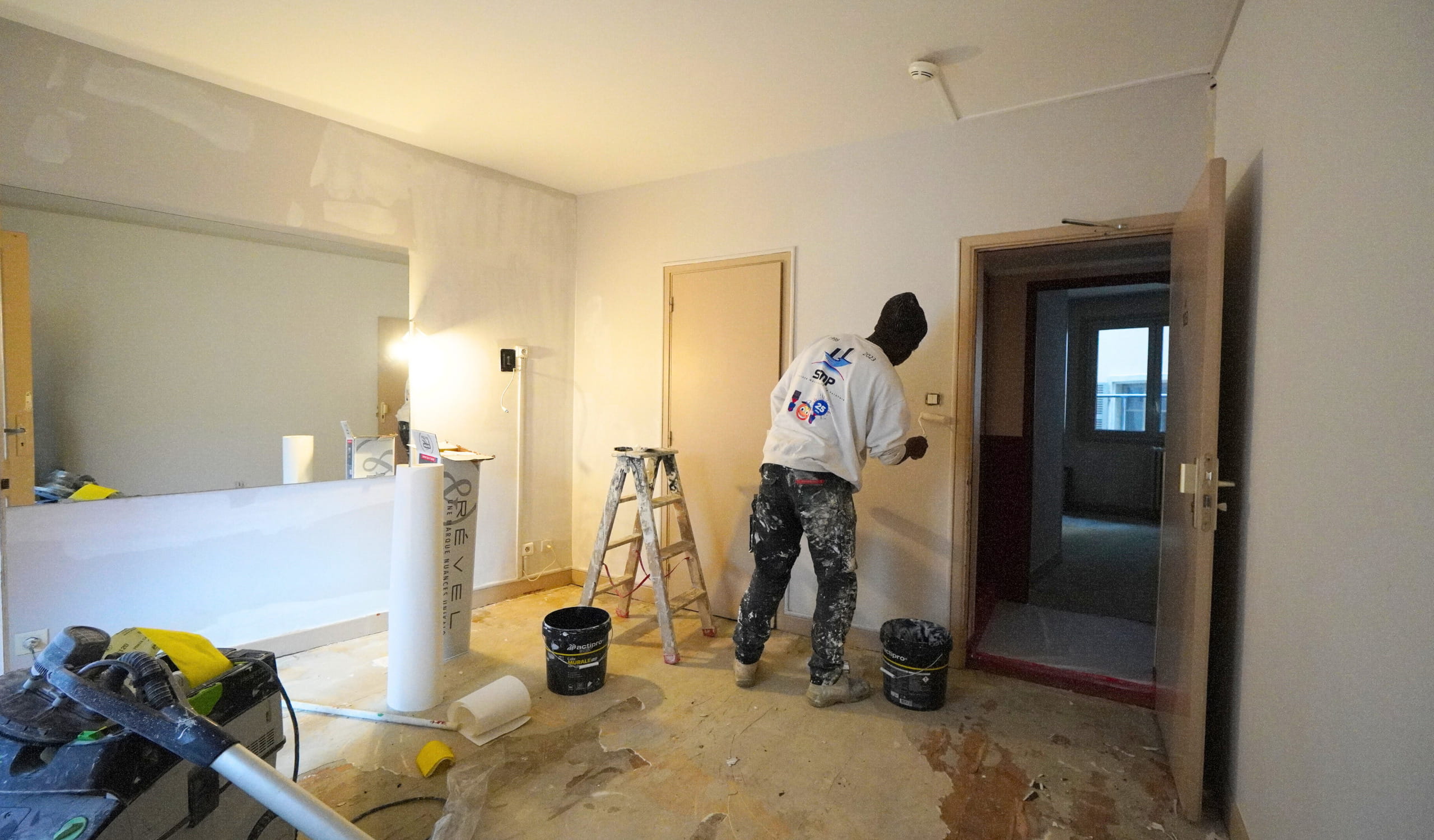 Chambre en travaux